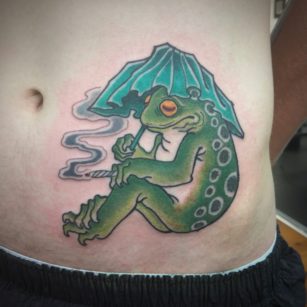 420 Frog Tattoo