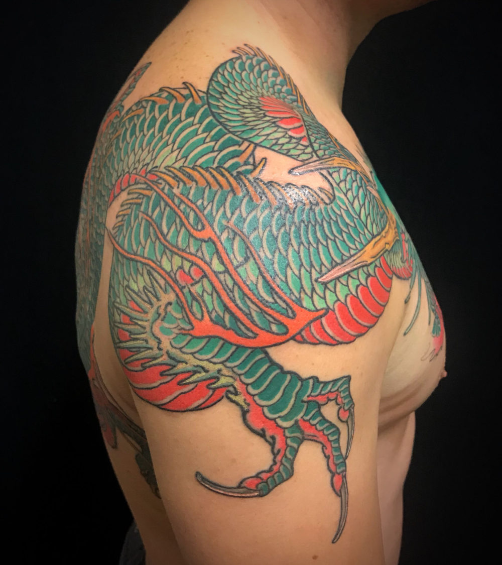 Dragon Shoulder Side Tattoo