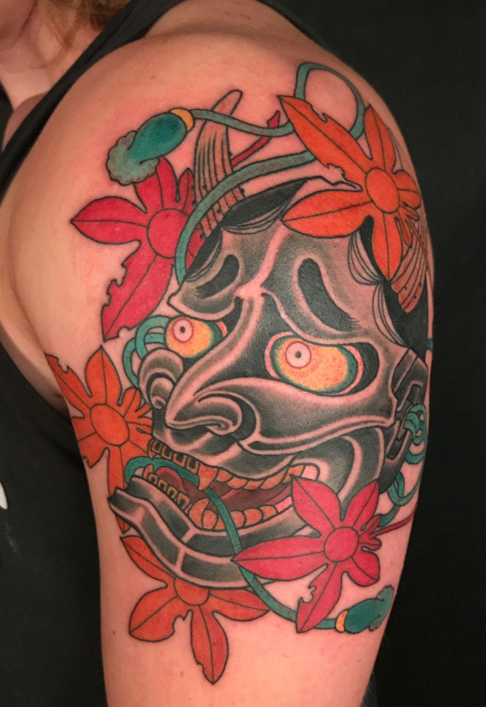 Hannya and Maples Tattoo
