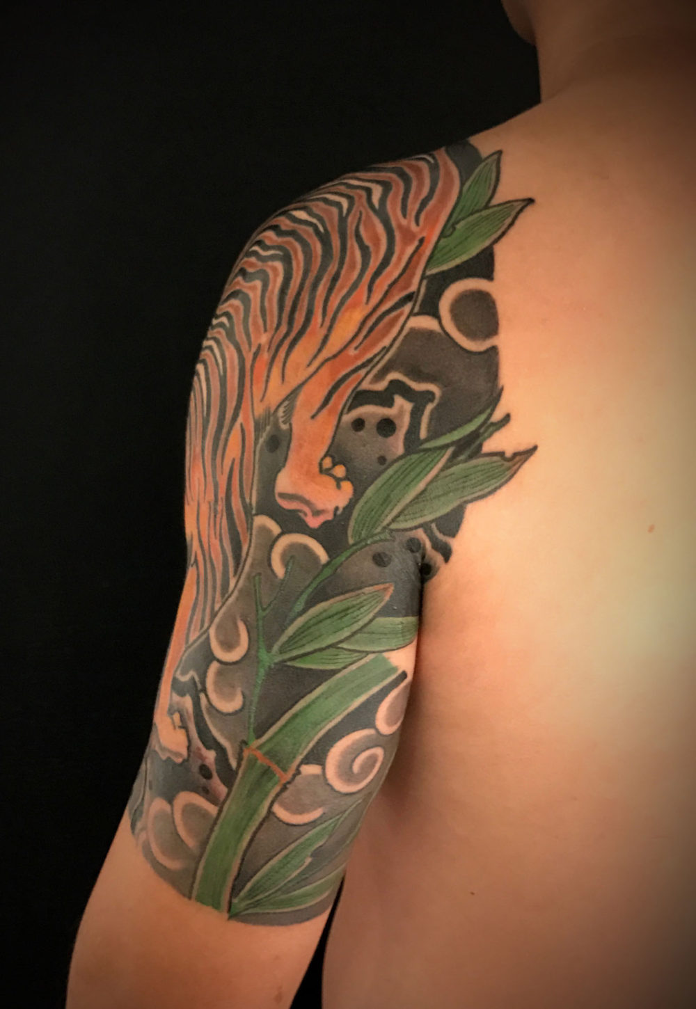Tiger Sleeve Rear Tattoo
